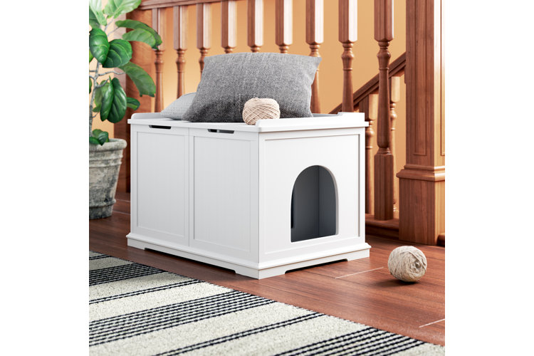 Elijah covered hidden cat litter box with hotsell decorative planter